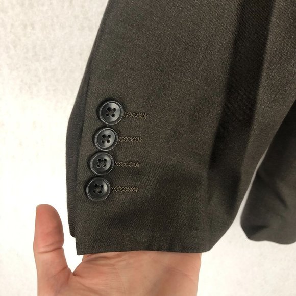 BEVERLY HILLS POLO CLUB Brown Suit Jacket Men's Size 44L Two-Button Long Sleeve - Picture 4 of 8